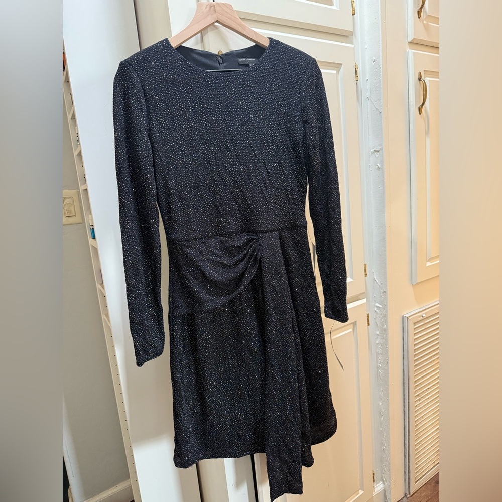 Maggy London Times Aurora Glitter Sparkly Cocktail faux wrap dress size 4NWT
